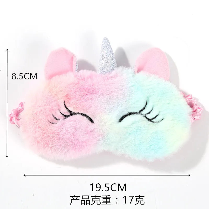 Cartoon Unicorn Sleeping Mask – Cute Kids Eye Mask for Travel, Party, and Rest