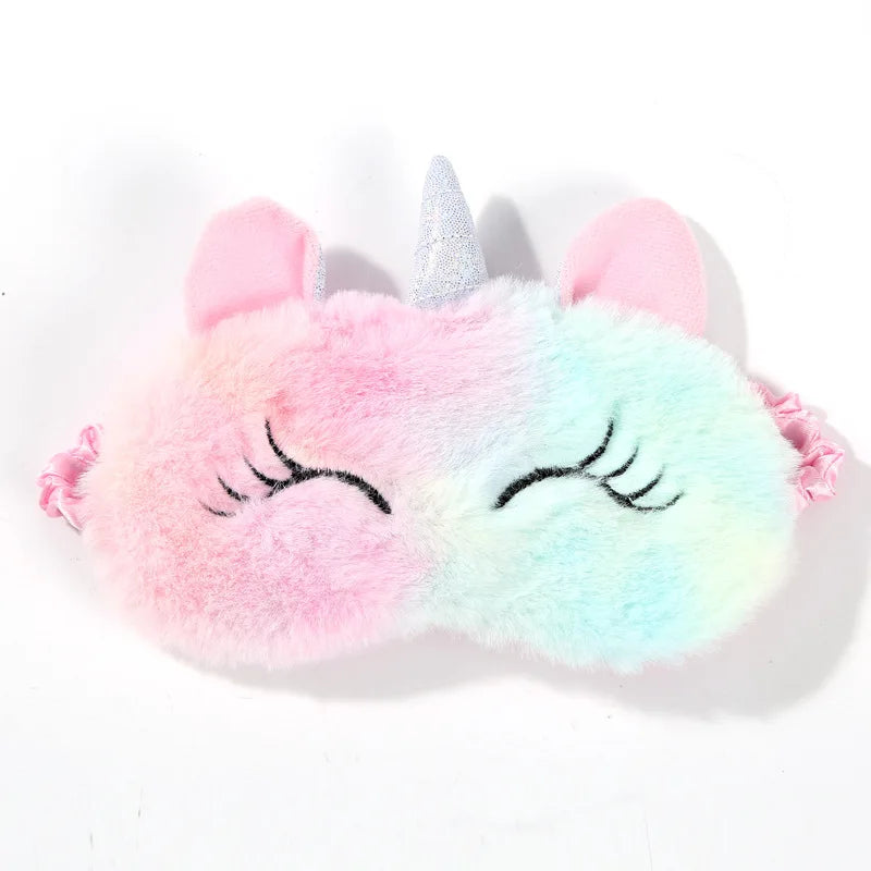 Cartoon Unicorn Sleeping Mask – Cute Kids Eye Mask for Travel, Party, and Rest