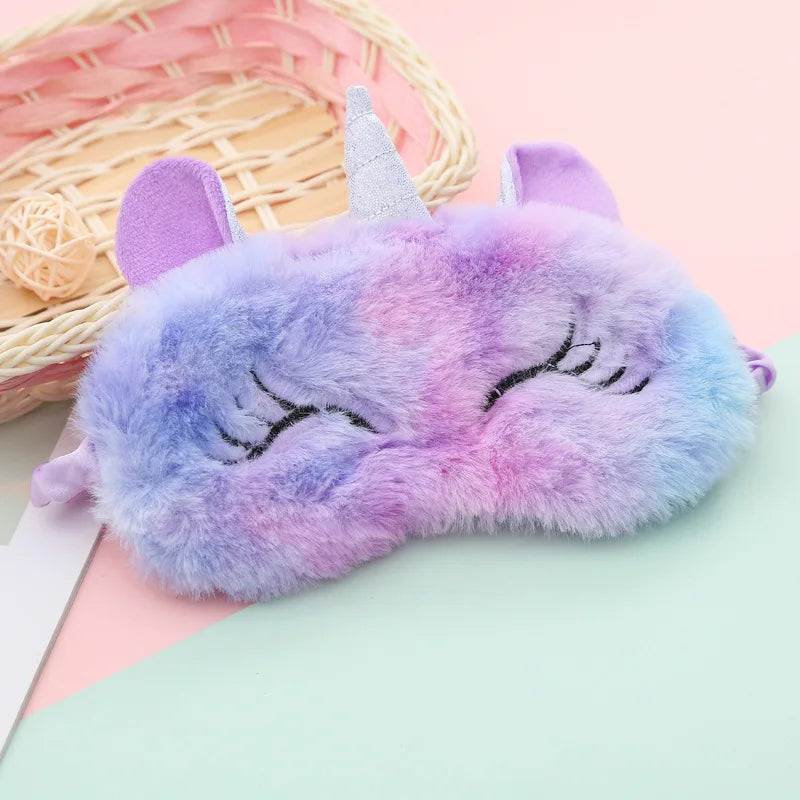 Cartoon Unicorn Sleeping Mask – Cute Kids Eye Mask for Travel, Party, and Rest