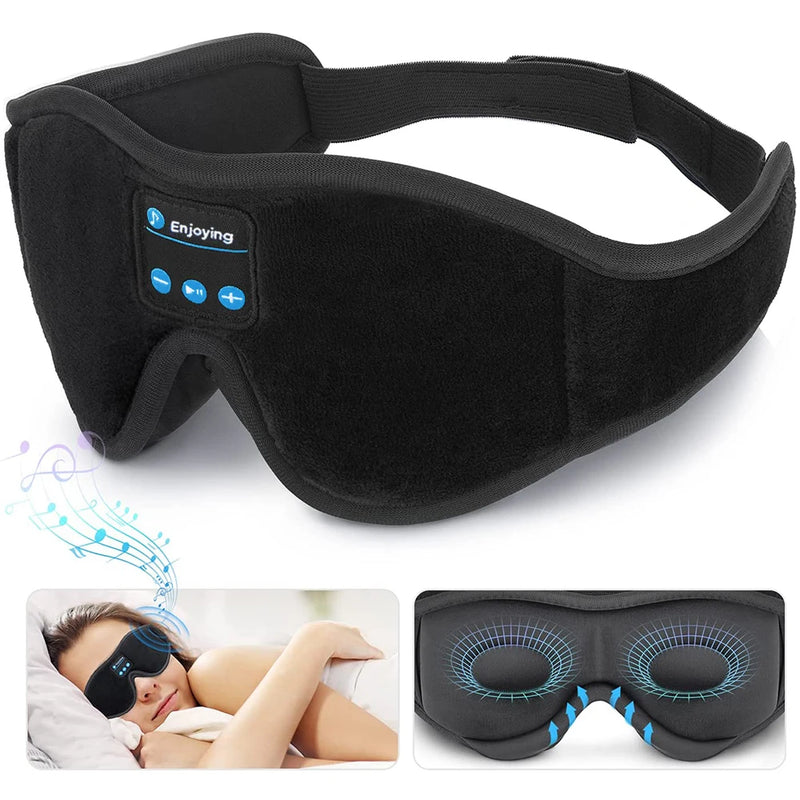 Mask For Sleep Headphones Bluetooth 3D Eye Mask Music Sleeping Headphones with Built-in HD Speaker