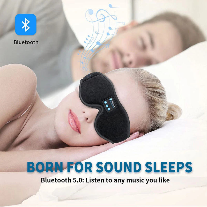 Mask For Sleep Headphones Bluetooth 3D Eye Mask Music Sleeping Headphones with Built-in HD Speaker