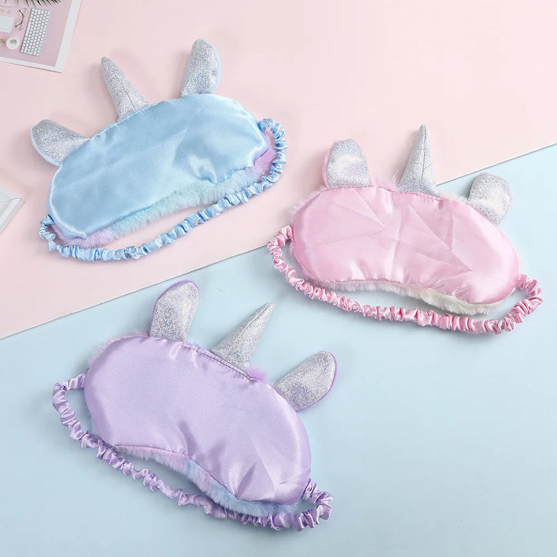 Cartoon Unicorn Sleeping Mask – Cute Kids Eye Mask for Travel, Party, and Rest