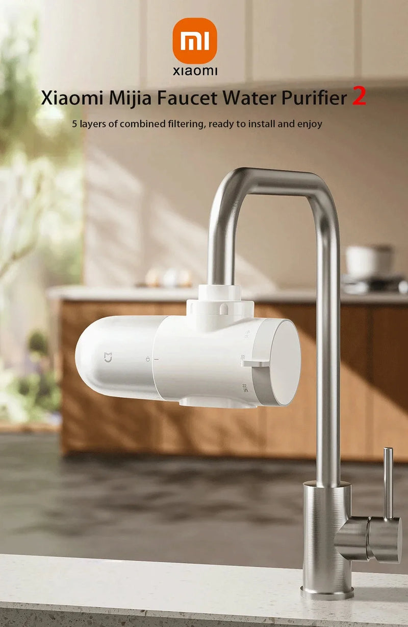 Mijia Faucet Water Purifier 2 - Household Kitchen Tap Activated Carbon Filter System