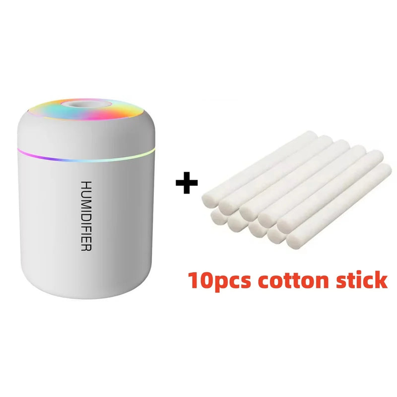 180ML Mini Air Humidifier – USB Aroma Diffuser, Essential Oil Purifier, Mist Maker for Car & Home