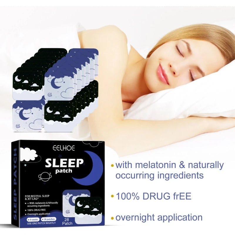 28pcs Herbal Sleep Aid Patches – Natural Relaxation Stickers for Better Sleep for Men & Women