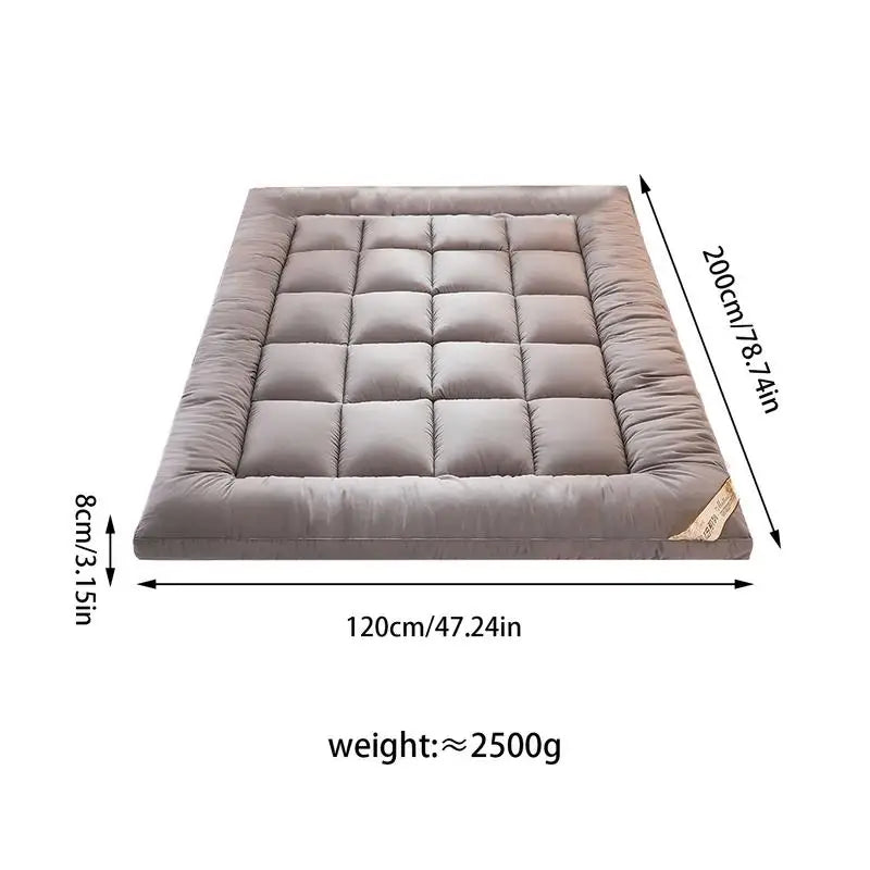 Soft Filling Mattress Topper - Breathable, Anti-Slip Pad for Home Comfort and Support