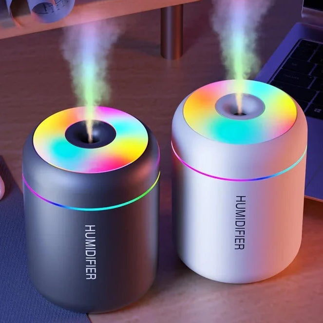 180ML Mini Air Humidifier – USB Aroma Diffuser, Essential Oil Purifier, Mist Maker for Car & Home