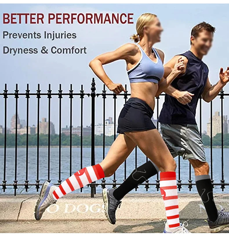 Nurse Compression Stockings  Anti-Fatigue, Varicose Veins Relief, and Sports Socks for Men and Women