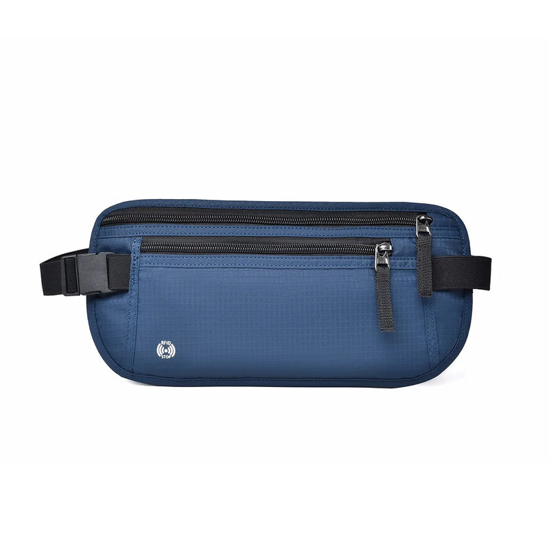 Slim Travel Money Belt with RFID Blocking – Passport Holder for Cash, Credit Cards, and Documents