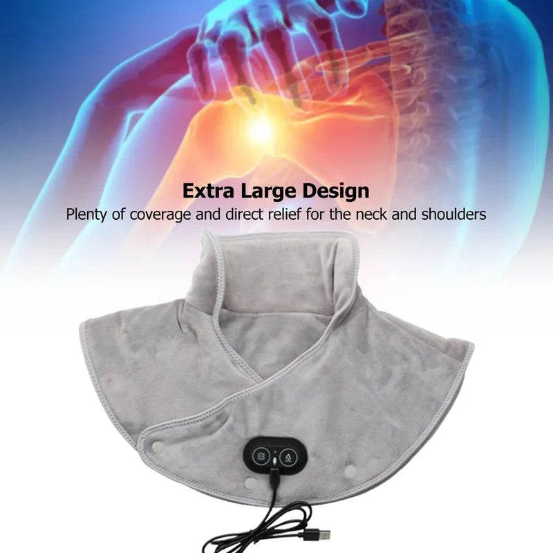 Electric Heating Shoulder Neck Pad with USB Power, 3-Gear Hot Compress for Neck, Shoulder, and Back