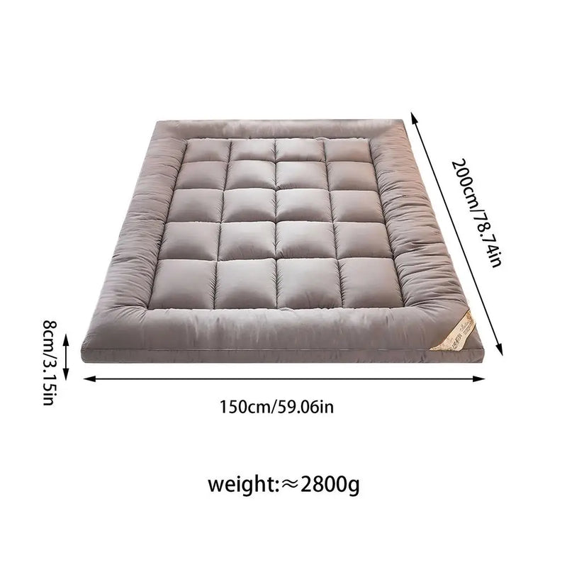 Soft Filling Mattress Topper - Breathable, Anti-Slip Pad for Home Comfort and Support