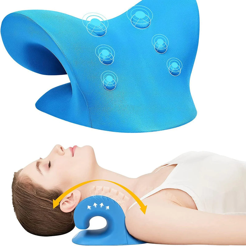 CAMMUO Neck and Shoulder Stretcher Massage Pillow for Cervical Spine Alignment and Pain Relief