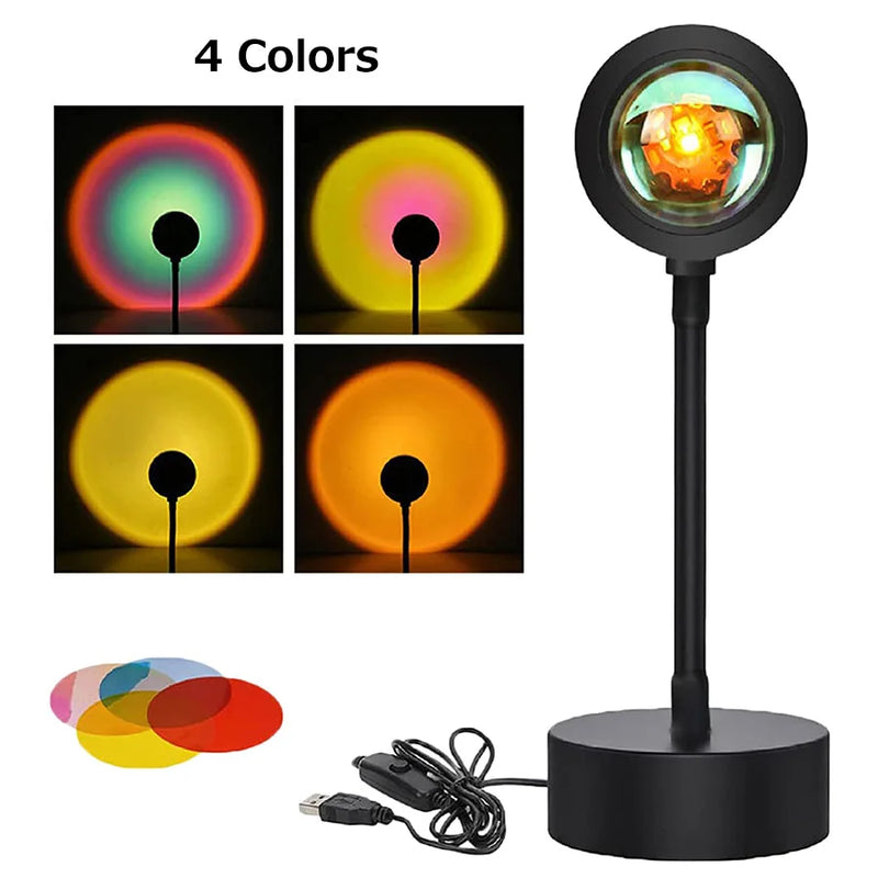 USB 5V Tuya Smart Sunset Lamp – Night Light & Sunset Projector for Room Decor, Photography & Gifts