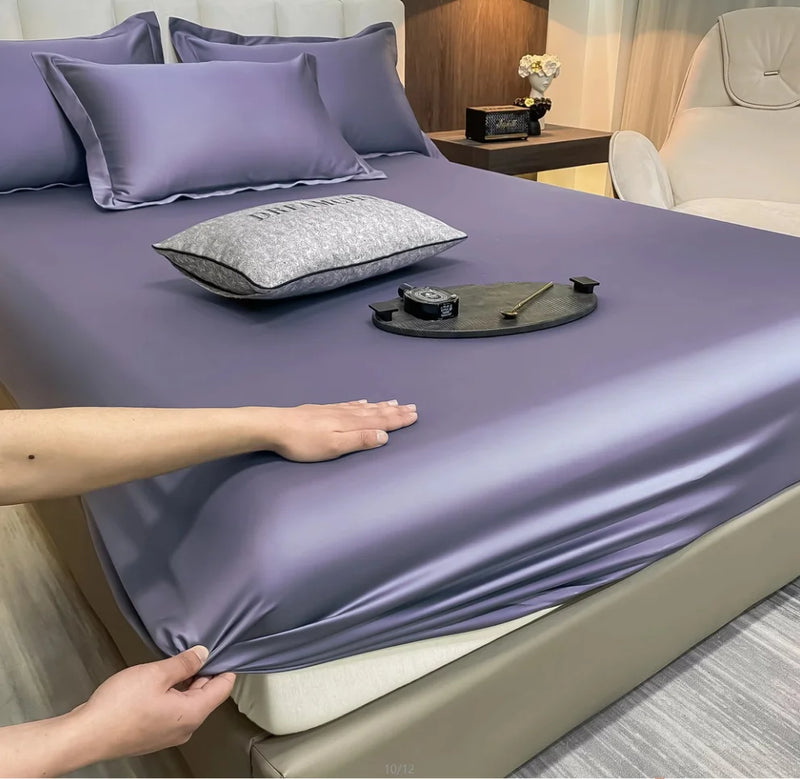 Luxury Egyptian Cotton Fitted Bed Sheet | Soft 400TC Mattress Cover for Double, King, Queen Size