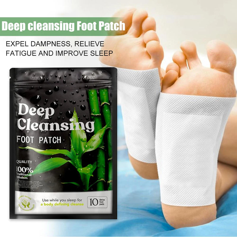 Detox Foot Patches – Stress Relief, Deep Sleep, Natural Bamboo Vinegar, Herbal Cleansing Pads