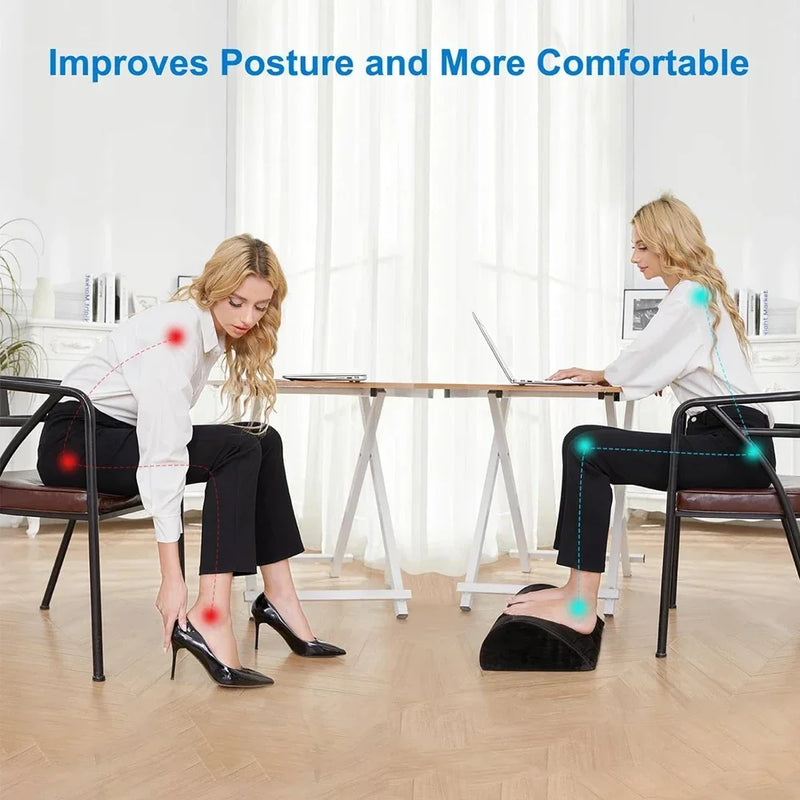 Ergonomic Under-Desk Foot Rest with Memory Foam for Office and Home Use from TCare