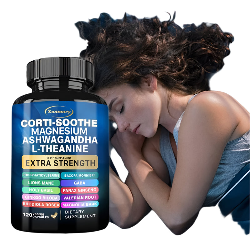 Corti-Soothe Cortisol with Magnesium, Ashwagandha, L-Theanine - Adrenal Support & Sleep Aid