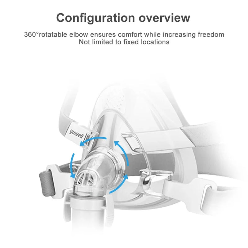 CPAP Mask with Headgear - Full Face Mask for CPAP/APAP/BiPAP Machines, Anti-Snoring