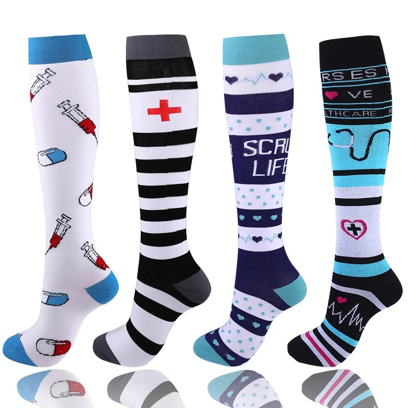 Nurse Compression Stockings  Anti-Fatigue, Varicose Veins Relief, and Sports Socks for Men and Women