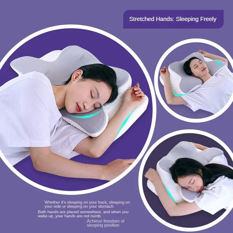 Butterfly Memory Foam Cervical Pillow – Orthopedic Neck Pain Relief Sleeping Pillow