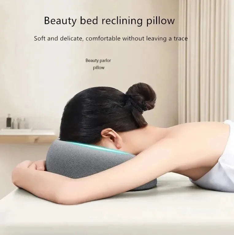 Ergonomic Memory Foam Face Down Pillow – Breathable Support Pillow for Massage & Beauty Salon