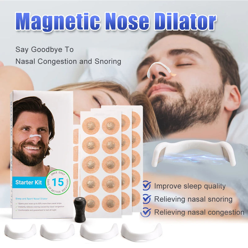 Magnetic Nasal Strips for Anti-Snoring, Sleep Aid Nasal Dilator to Improve Sleep Quality