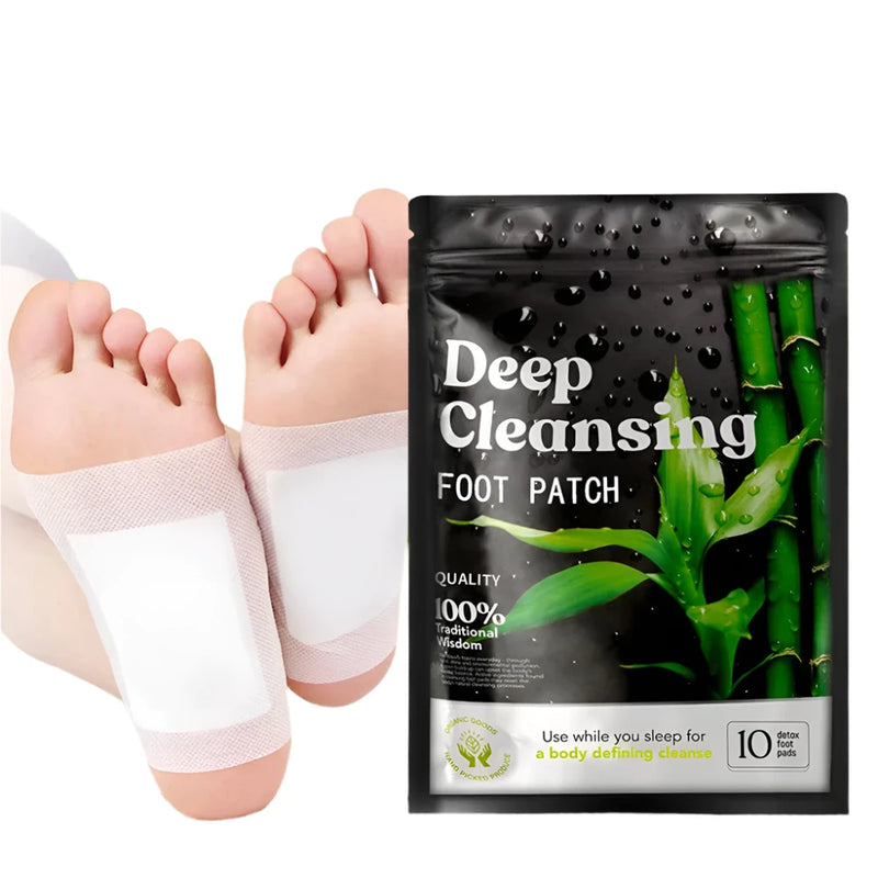 Detox Foot Patches – Stress Relief, Deep Sleep, Natural Bamboo Vinegar, Herbal Cleansing Pads