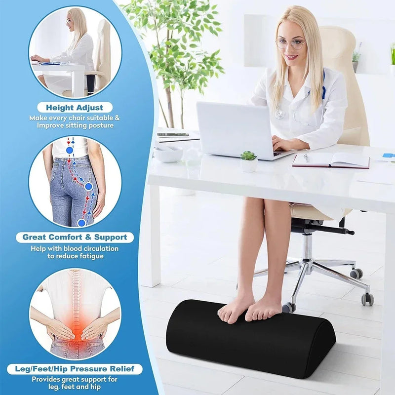 Ergonomic Under-Desk Foot Rest with Memory Foam for Office and Home Use from TCare