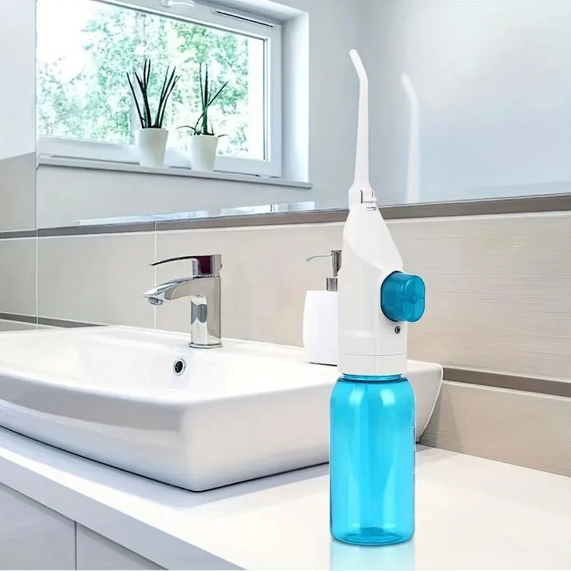 Portable High-Pressure Oral Irrigator – Manual Dental Floss Water Toothpick for Teeth Cleaning