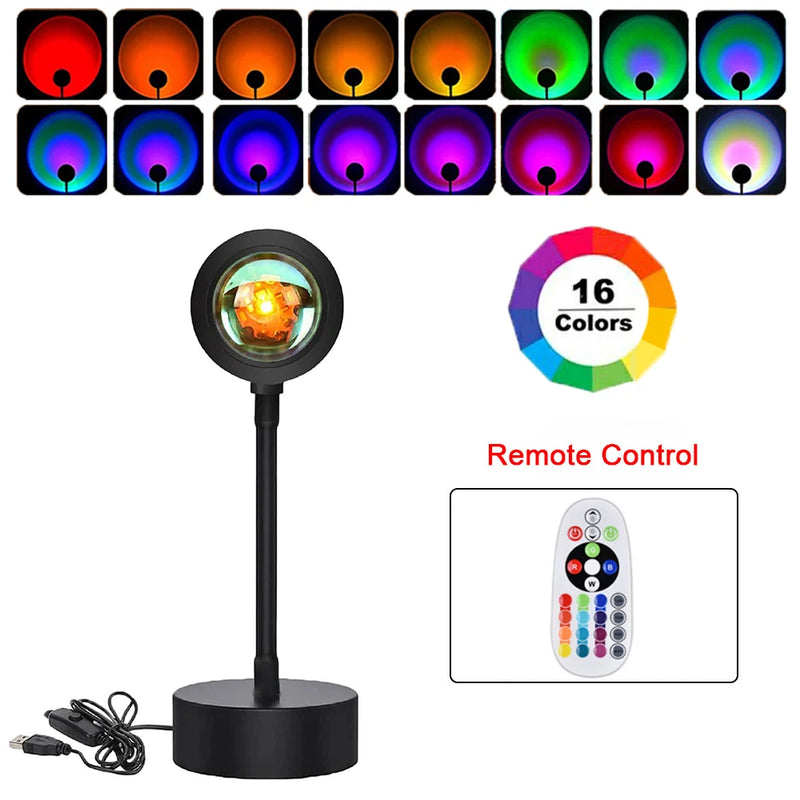 USB 5V Tuya Smart Sunset Lamp – Night Light & Sunset Projector for Room Decor, Photography & Gifts