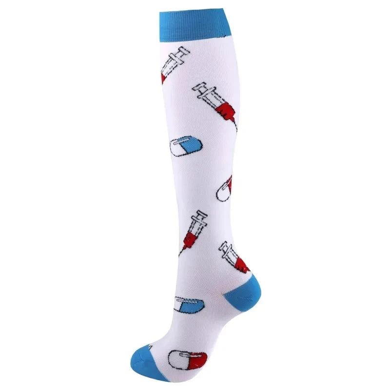 Nurse Compression Stockings  Anti-Fatigue, Varicose Veins Relief, and Sports Socks for Men and Women