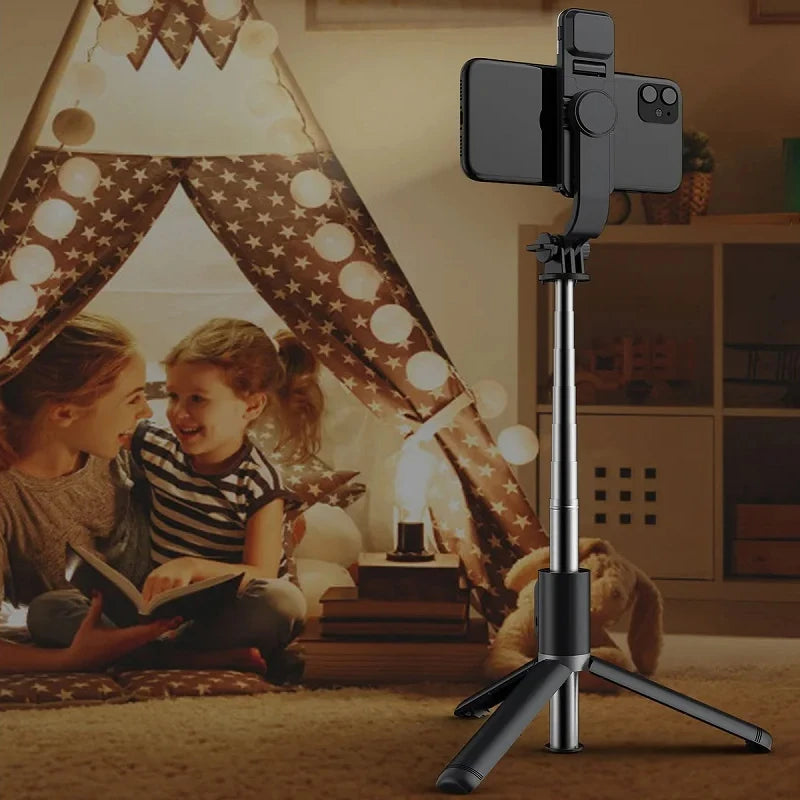 Xiaomi Selfie Stick with Bluetooth Remote, LED Fill Light, and Tripod for Android & iOS