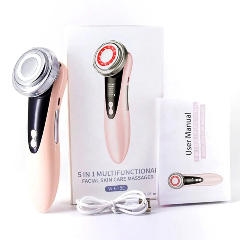 Facial Massager – Skin Rejuvenation, Face Lift, Wrinkle Removal & Whitening Tool 4-in-1 RF EMS