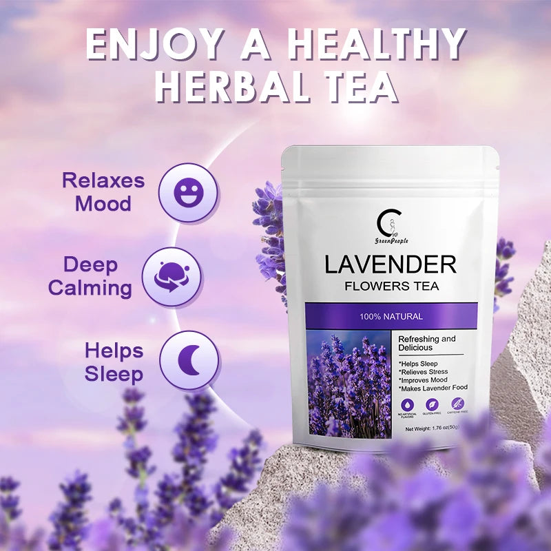 Organic Lavender Flowers Tea – Calming Stress Relief, Better Sleep, Home Fragrance & Sachets