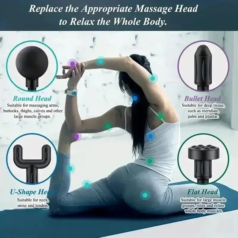 USB Mini Massage Gun – Portable Fascia Machine for Muscle Relaxation and Fitness Recovery