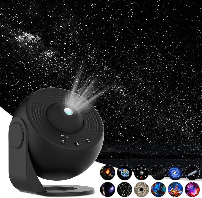 12-in-1 4K HD Star Projector – Planetarium Galaxy Night Light, 360° Rotation, Kids Room & Gift Idea