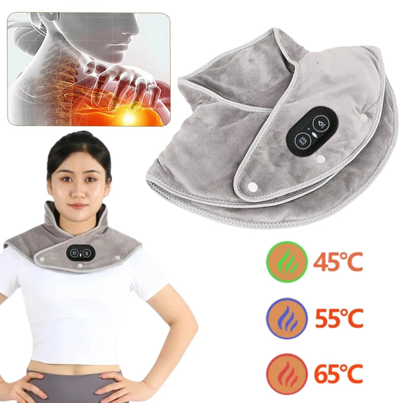 Electric Heating Shoulder Neck Pad with USB Power, 3-Gear Hot Compress for Neck, Shoulder, and Back