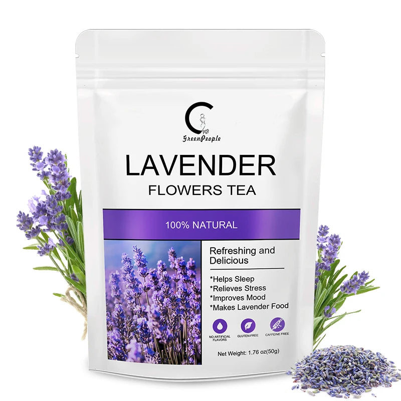 Organic Lavender Flowers Tea – Calming Stress Relief, Better Sleep, Home Fragrance & Sachets