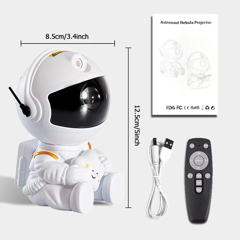 Star Projector Galaxy Night Light – Astronaut Space Projector with Starry Nebula for Bedroom & Kids