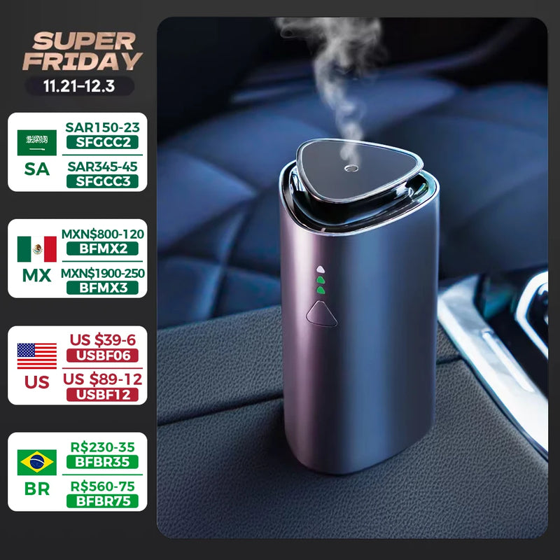 NAMSTE Car Diffuser & Humidifier – USB Rechargeable Aromatherapy Air Purifier with 1200mAh Battery