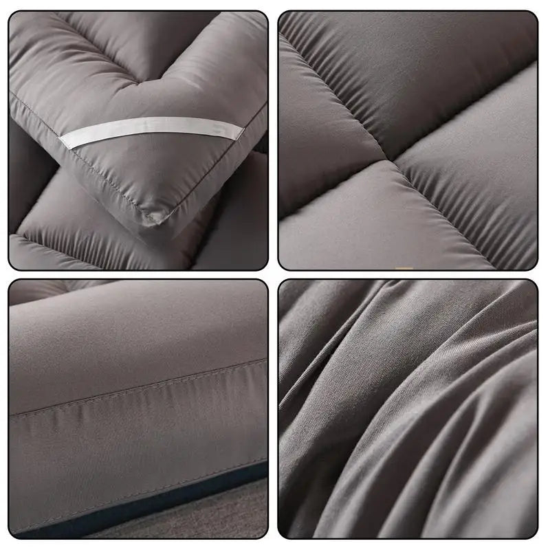 Soft Filling Mattress Topper - Breathable, Anti-Slip Pad for Home Comfort and Support