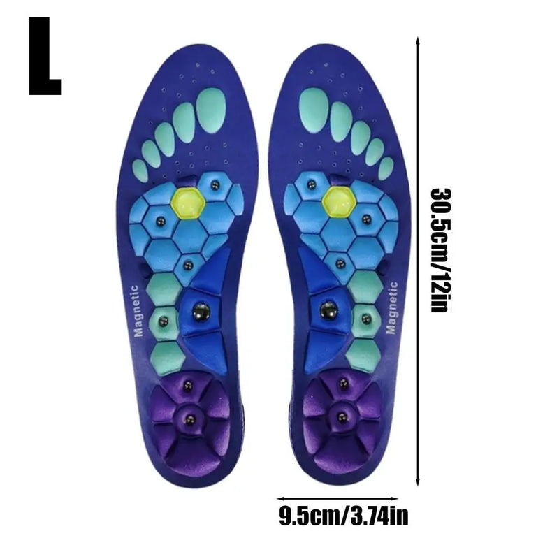 Magnetic Therapy Massage Insoles | Acupressure Orthopedic Inserts for Foot Comfort & Detox