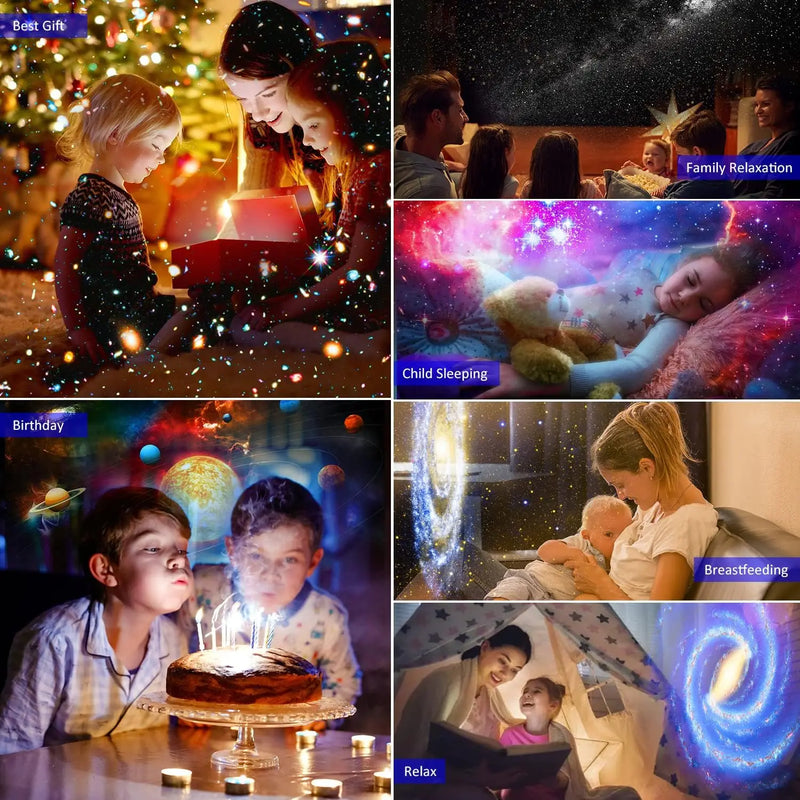 12-in-1 4K HD Star Projector – Planetarium Galaxy Night Light, 360° Rotation, Kids Room & Gift Idea