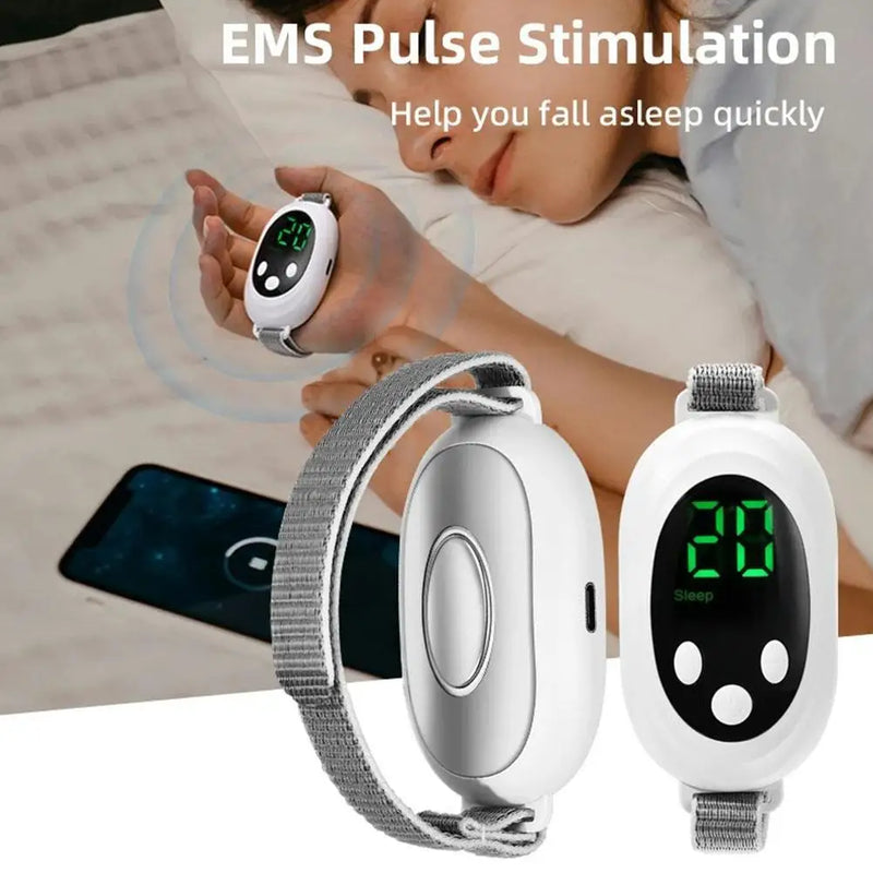 Portable Smart Sleep Instrument, Handheld Pulse Sleep Aid for Anxiety Relief and Fast Sleep