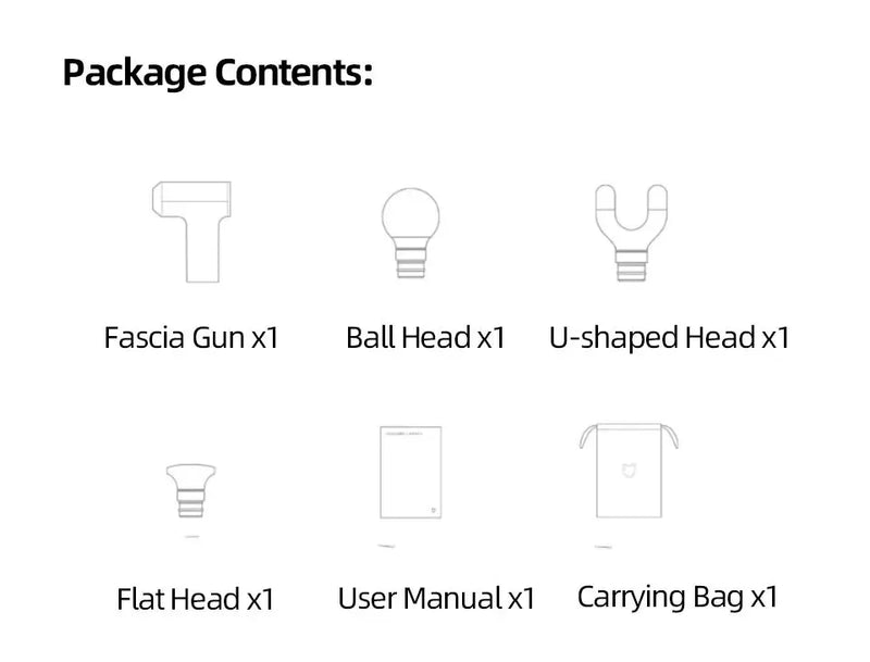 Mijia Mini Fascia Gun 2C - Portable 2500rpm High Speed Massage Gun for Muscle Relief