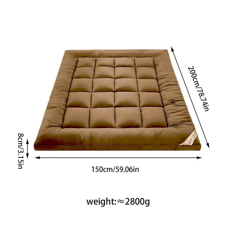 Soft Filling Mattress Topper - Breathable, Anti-Slip Pad for Home Comfort and Support