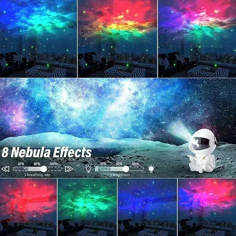 Star Projector Galaxy Night Light – Astronaut Space Projector with Starry Nebula for Bedroom & Kids