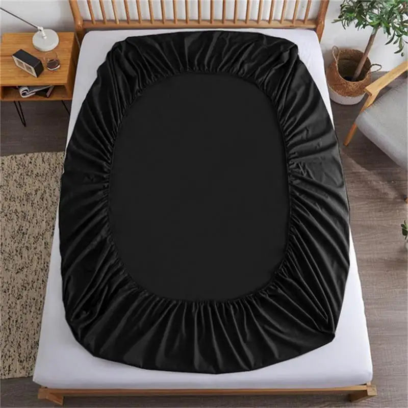 100% Cotton Fitted Bed Sheet with Elastic Band – Adjustable Anti-Slip Mattress Cover