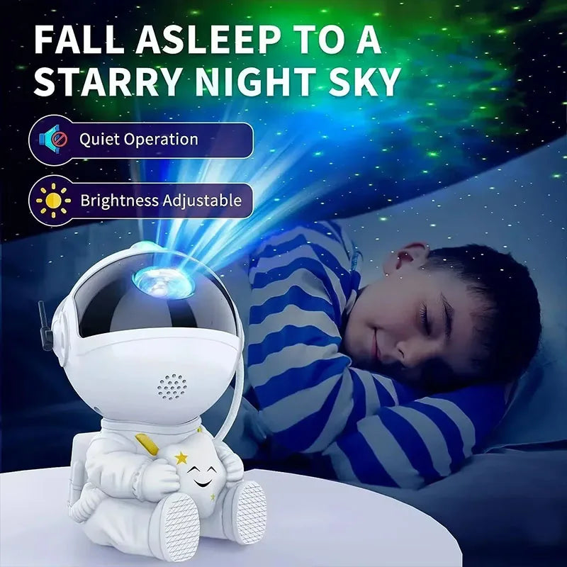 Star Projector Galaxy Night Light – Astronaut Space Projector with Starry Nebula for Bedroom & Kids