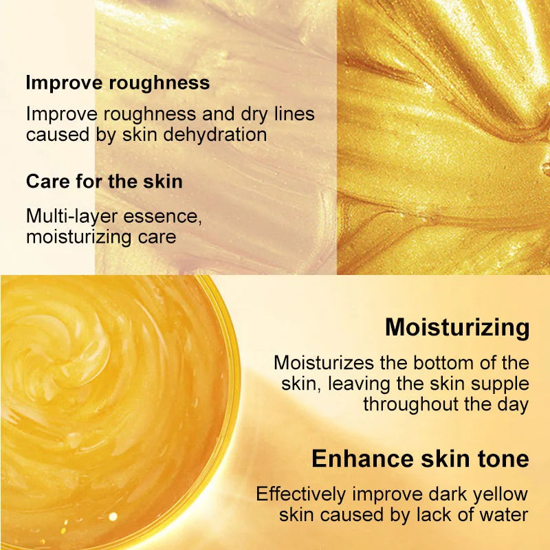 24K Gold Face Cream Collagen Moisturizer – Hydrating, Nourishing, Firming Night Mask RESTFUL